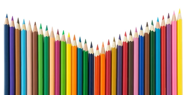 Une Série Crayons Couleur Crayons Pour Dessin Crayons Prêts Emploi — Photo