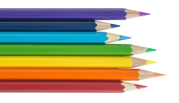 Series Colored Pencils Pencils Drawing Ready Pencils Manual Sharpening Many — Stock Photo, Image