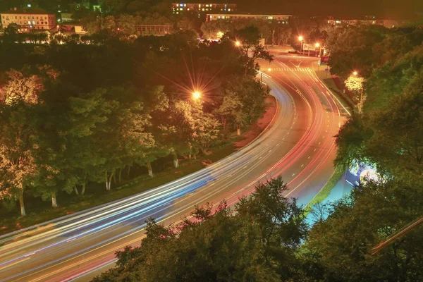 gece sokak, şehir road, Far parçaları, yaz