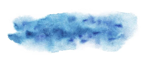 Niebieskim Tle Akwarela Kolory Nieba Morza Dłoń Akwarela Rysunek Streszczenie — Zdjęcie stockowe