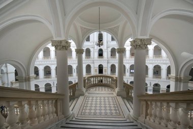 WARsaw, POLAND - Ana Oditoryum 'un İçi - Varşova Teknoloji Üniversitesi (Lehçe: Politechnika Warszawska; tam anlamıyla Varşova Politeknik). 12.02.2020