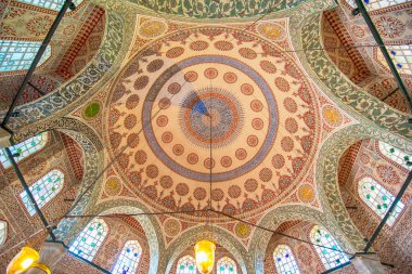 İSTANBUL, TURKEY - 08 Nisan 2019: Mimar Sinan Sinan tarafından inşa edilen Ayasofya müzesi kompleksinin topraklarında bulunan Sultan 'ın 3. Mehmed, 2. Selim, Murad, 1.