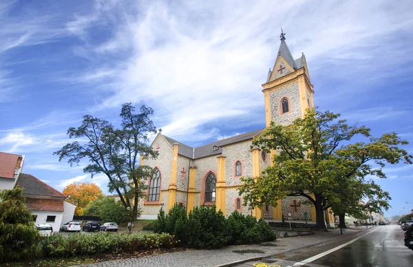 Iglesia Parroquial San Juan Nepomuk Checo Kostel Jana Nepomuckeho Hluboka —  Fotos de Stock