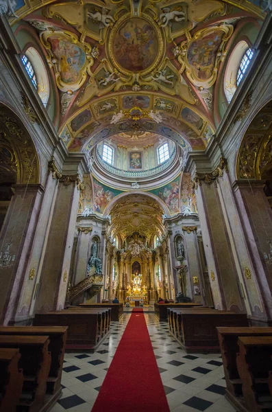 Olomouc Czech Republic May 2019 Baroque Interior Michael Church Michal — стоковое фото