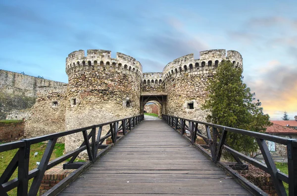 Brama Wejściowa Twierdzy Kalemegdan Belgradzie Serbia Starożytne Singidunum Najważniejszy Zabytek — Zdjęcie stockowe