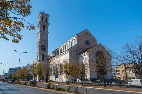 Pristina Kosovo Outubro 2019 Nova Catedral Católica Romana Beata Madre — Fotografia de Stock