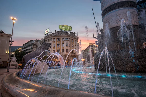 Skopje Macedonia Oktober 2019 Denkmal Alexanders Des Großen Makedoniens Und — Stockfoto