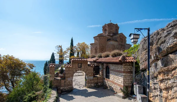 Ohrid Republika Severní Makedonie Krásný Výhled Svatého Jana Jovana Kaneo — Stock fotografie