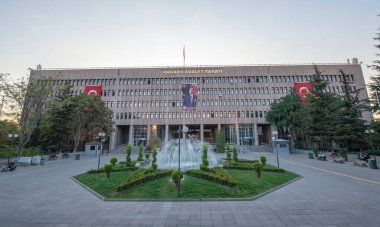 Ankara, Türkiye - 20 Ekim 2019: Sihhiye Mahallesi 'nde bulunan Adalet Sarayı Adliyesi. Adalet Sarayı.