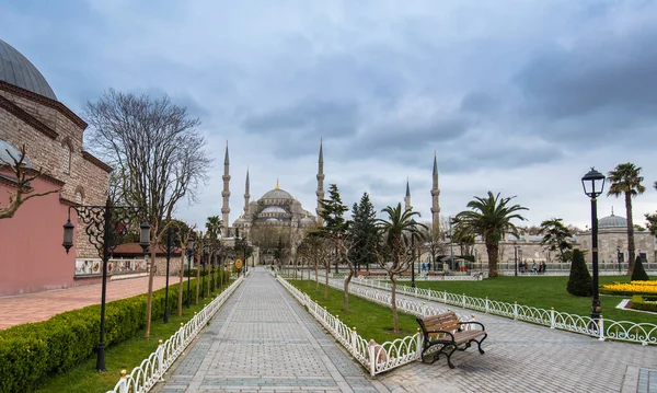 Istanbul Turchia Maggio 2019 Moschea Blu Mattina Presto Panorama Della — Foto Stock