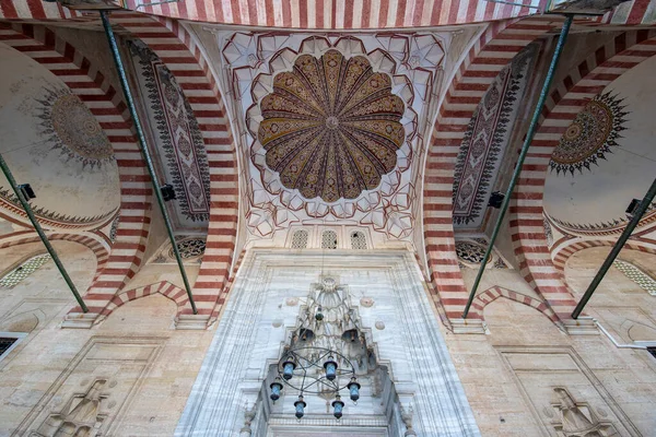 Teto Cúpula Mesquita Selimiye Edirne Turquia Mesquita Está Patrimônio Mundial — Fotografia de Stock