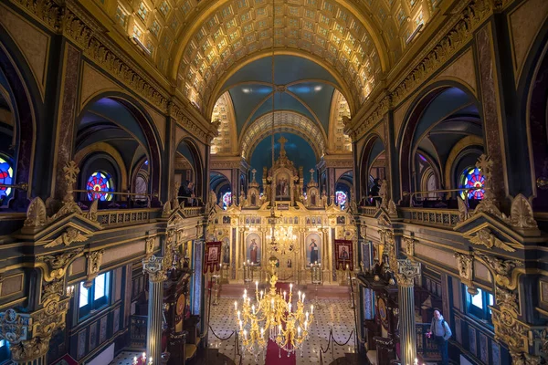 Istanbul Turkey 2019 Interiér Bulharského Kostela Štěpána Stefana Ortodoxní Kostel — Stock fotografie