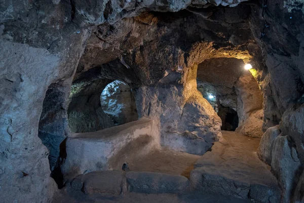 Nevsehir Turkije Tunnel Van Kaymakli Derinkuyu Underground City Cappadocia Turkije — Stockfoto
