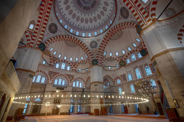 Istambul Turquia Abril 2019 Interior Mesquita Sehzade Mesquita Príncipe Turco — Fotografia de Stock