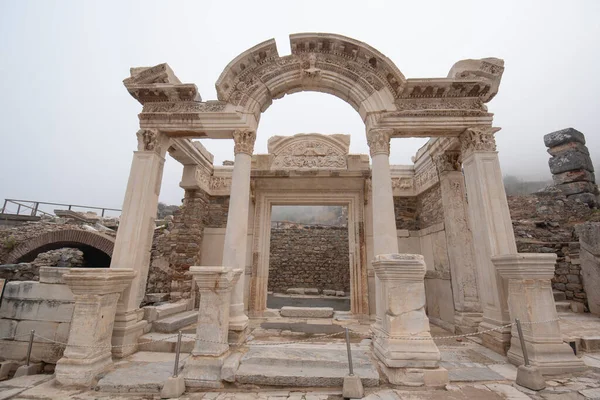 Templo Adriano Éfeso Selcuk Izmir Turquia Antiga Cidade Efes Património — Fotografia de Stock