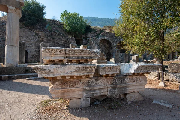 Ephesus, Selcuk Izmir, Turkey - The ancient city of Efes. The UNESCO World Heritage site was is an ancient Roman building on the coast of Ionia. Most visited ancient city in Turkey