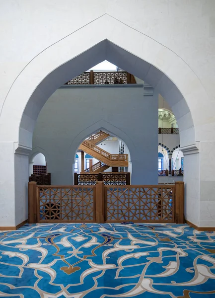 Istambul Turquia Abril 2019 Interior Mesquita Camlica Nova Mesquita Maior — Fotografia de Stock