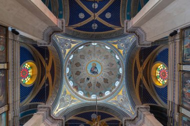 İstanbul, Türkiye - 28 Haziran 2019: Hagia Triada Yunan Ortodoks Kilisesi (Türkçe: Aya Triada Rum Ortodoks Kilisesi)