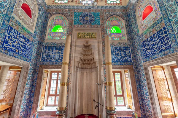 Istanbul Turkey April 2019 Interior Kilic Ali Pasa Mosque Designed — Stock Photo, Image