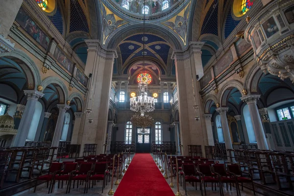 Istambul Turquia Junho 2019 Interior Igreja Ortodoxa Grega Hagia Triada — Fotografia de Stock