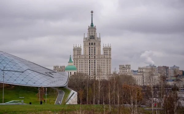 Moscú Rusia 2020 Vista Del Rascacielos Stalin Edificio Del Terraplén — Foto de Stock