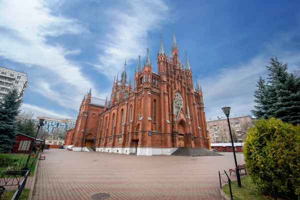 Moskova Rusya Neo Gotik Katolik Kilisesi Nde Meryem Ana Nın — Stok fotoğraf