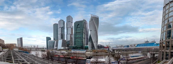 Moscow Rusland 2020 Panoramisch Uitzicht Skyline Van Moskou Moskou International — Stockfoto