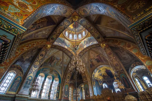 Sankt Petersburg Ryssland November 2019 Inne Den Ortodoxa Kyrkan Dormition — Stockfoto