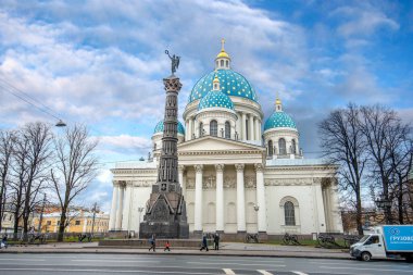 Saint Petersburg, Rusya. Trinity İzmailovo Katedrali (Troitsky Sobor; Troitse-Izmailovsky Sobor), bazen Troitsky Katedrali olarak da adlandırılır.