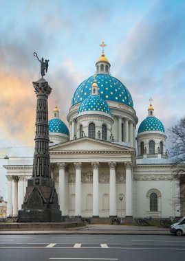 Saint Petersburg, Rusya. Trinity İzmailovo Katedrali (Troitsky Sobor; Troitse-Izmailovsky Sobor), bazen Troitsky Katedrali olarak da adlandırılır.