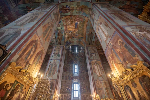 Sergiyev Posad Russia 2020 Dormition Church Trinity Lavra Sergius Interior — стокове фото