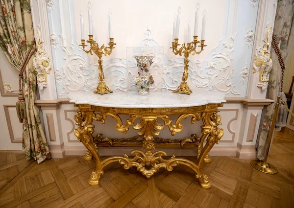 Lomonosov São Petersburgo Rússia 2020 Interior Palácio Oranienbaum Grande Palácio — Fotografia de Stock