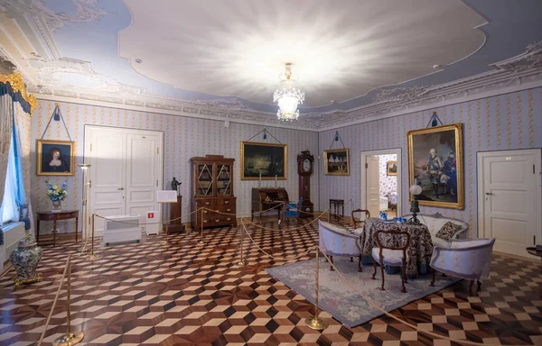 Łomonosow Sankt Petersburg Rosja 2020 Wnętrze Pałacu Oranienbaum Wielki Pałac — Zdjęcie stockowe