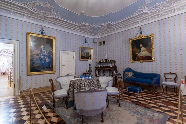 Lomonosov Sankt Petersburg Ryssland 2020 Inre Delen Slottet Oranienbaum Det — Stockfoto