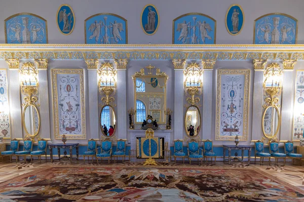Tsarskoye Selo Pushkin San Petersburgo Rusia Noviembre 2019 Interior Barroco —  Fotos de Stock