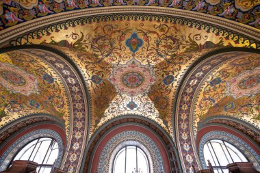 Saint Petersburg, Rusya - 25 Kasım 2019: St. Petersburg 'daki Baron Stieglitz Devlet Anıtsal ve Endüstriyel Sanat ve Tasarım Akademisi İçişleri Müzesi