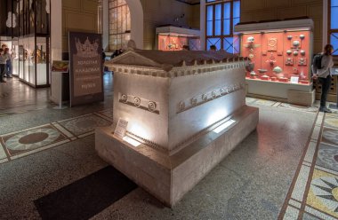 Moskova, Rusya - 12.02.2020: Devlet Tarih Müzesi (Tarih Müzesi)) 