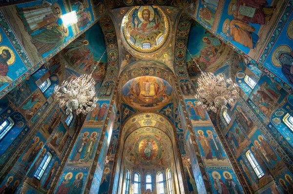 San Pietroburgo Russia Novembre 2019 Colorati Interni Mosaici Nella Chiesa — Foto Stock