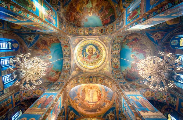 San Pietroburgo Russia Novembre 2019 Colorati Interni Mosaici Nella Chiesa — Foto Stock