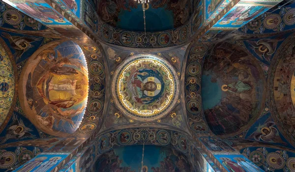 San Petersburgo Rusia Noviembre 2019 Interior Colorido Mosaicos Iglesia Del — Foto de Stock