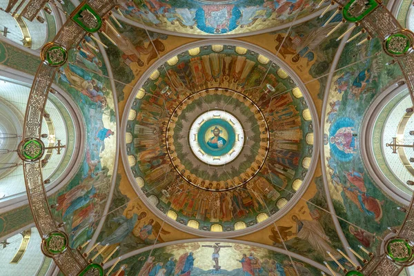 Moskwa Rosja Listopada 2019 Wnętrze Chrześcijańskiego Kościoła Prawosławnego Klasztoru Sretensky — Zdjęcie stockowe