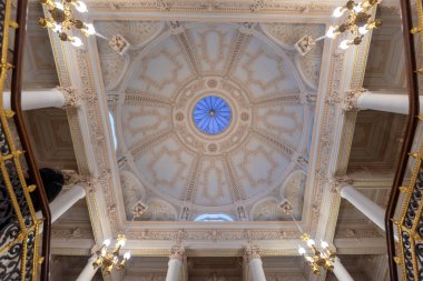 Aziz Pettersburg. RUSSIA - 11 Ocak 2020: Shuvalov Sarayı şimdi St. Petersburg Faberge Müzesi 'ne ev sahipliği yapmaktadır