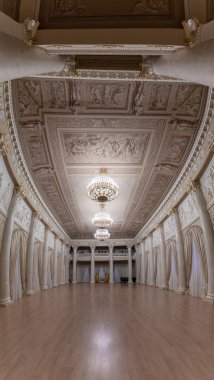 Aziz Pettersburg. RUSSIA - 11 Ocak 2020: Shuvalov Sarayı şimdi St. Petersburg Faberge Müzesi 'ne ev sahipliği yapmaktadır
