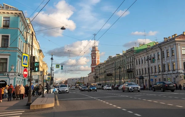 San Pietro Salisburgo Russia Novembre 2019 Nevskiy Prospekt Nevsky Avenue — Foto Stock