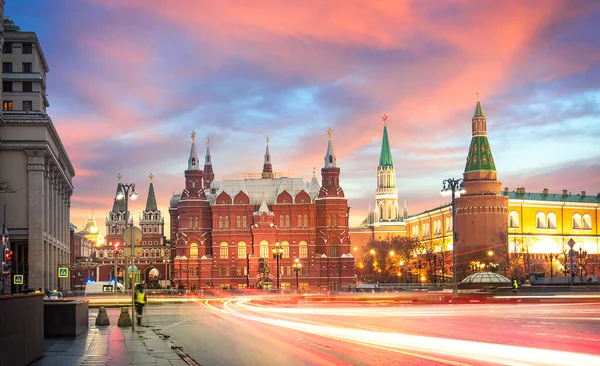 Das Staatliche Historische Museum Russisches Zeichen Historisches Museum Und Ein — Stockfoto