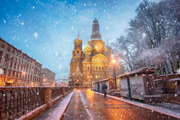 View Famous Church Savior Spilled Blood Resurrection Christ Cathedral Griboedov — Stock Photo, Image