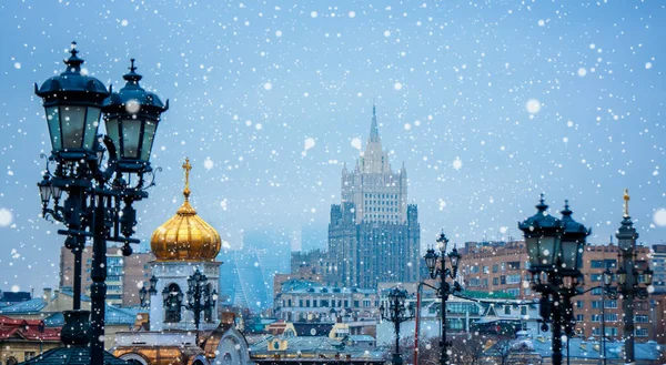 Moskau Russland November 2019 Hotel Ukraine Oder Radisson Collection Hotel — Stockfoto