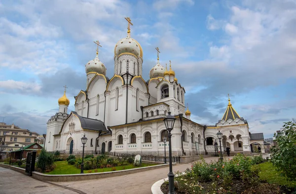 Μονή Zachatyevsky Καθολικό Στην Περιοχή Ostozhenka Μόσχα Ρωσία Γέννηση Του — Φωτογραφία Αρχείου