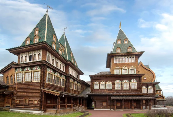 Moscow Russia Tsar Aleksey Mikhailovich Wooden Palace Castle Russian Dvorets — Stock Photo, Image