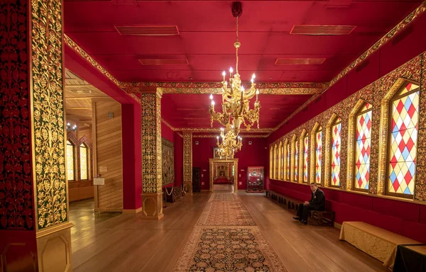 Moskva Rusko Listopadu 2019 Interiér Dřevěného Paláce Zámku Ruský Dvorety — Stock fotografie